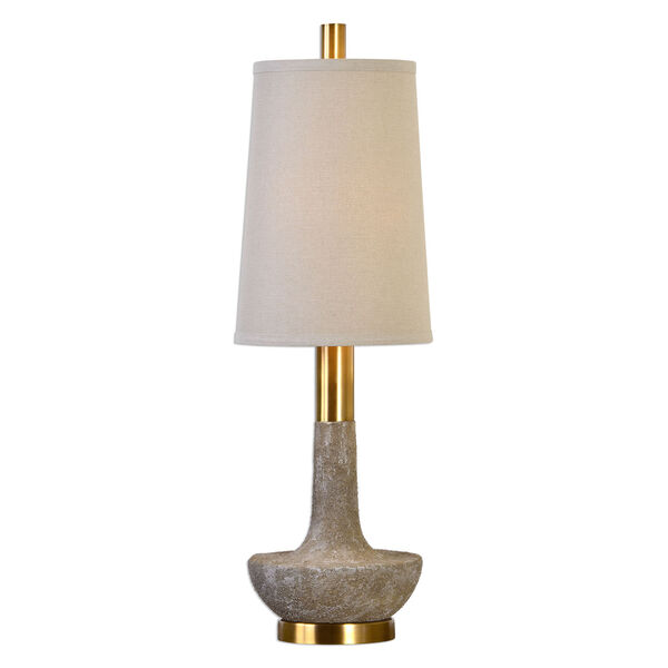 Volongo Stone Ivory One-Light Table Lamp, image 1