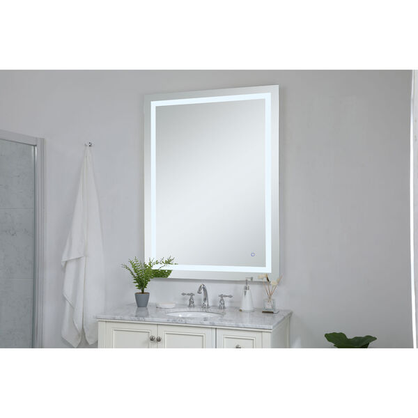 Helios Silver 48 x 36 Inch Aluminum Touchscreen LED Lighted Mirror, image 5