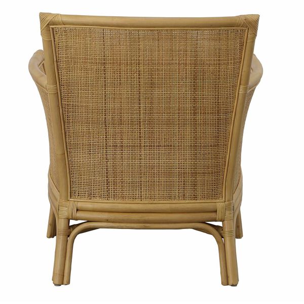 Pacific Natural and White Rattan Armchair, image 6