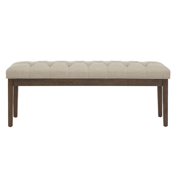 Amy Beige Tufted Reclaimed Uphlstered Bench, image 2
