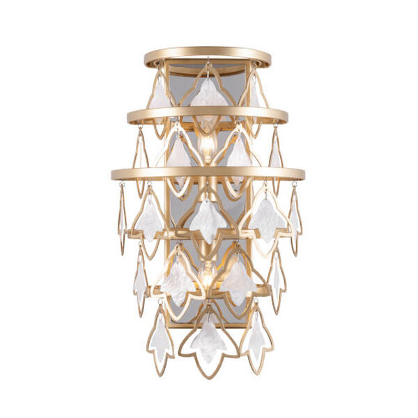 Fleur French Gold Two-Light Wall Sconce, image 1