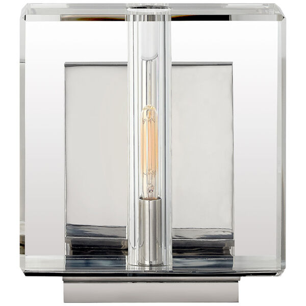 Ambar Small Wall Light in Crystal and Polished Nickel by Ian K. Fowler, image 1