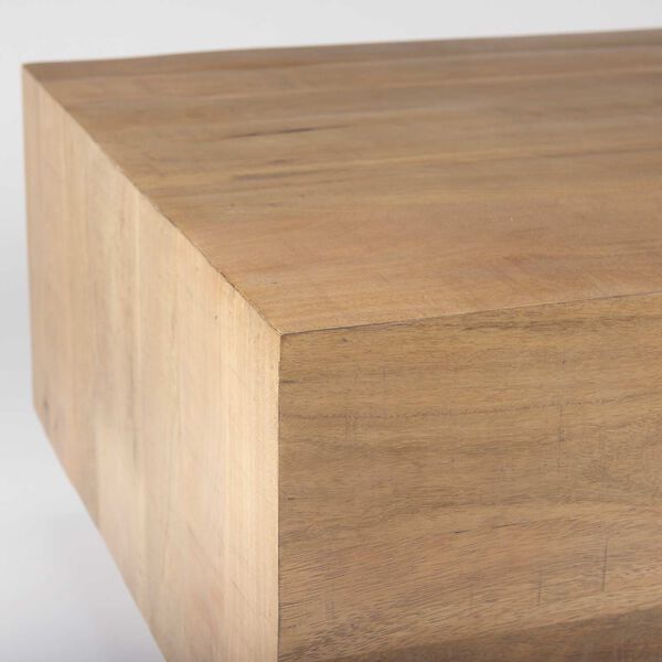 Hayden Light Brown Wood Rectangular Coffee Table, image 5
