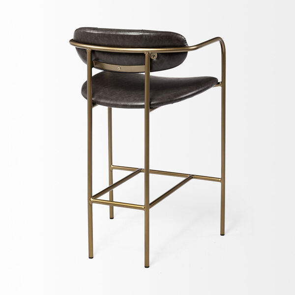 Parker Brown Faux Leather Counter Height Stool, image 5