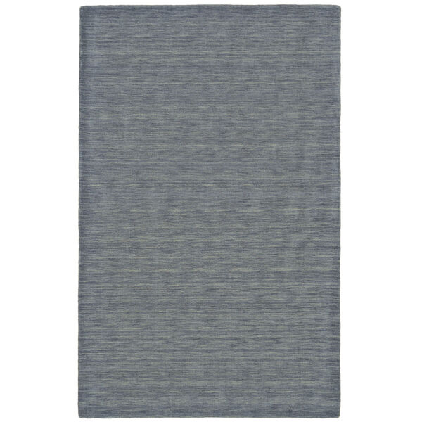 Luna Hand Woven Marled Wool Blue Gray Area Rug, image 1