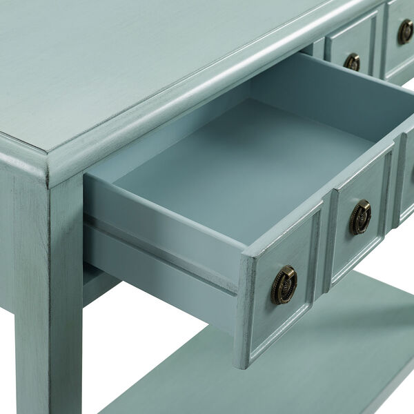 Aubrey Distressed Teal Console, image 5