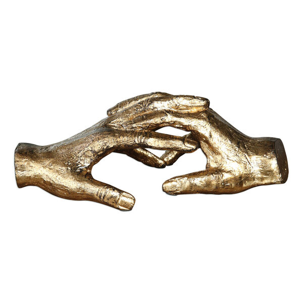 Hold My Hand Gold Sculpture, image 1