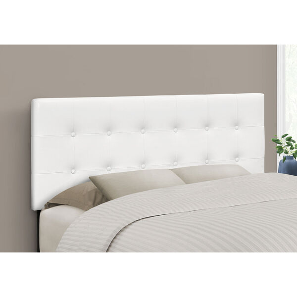 White and Black Leather-Look Headboard, image 2