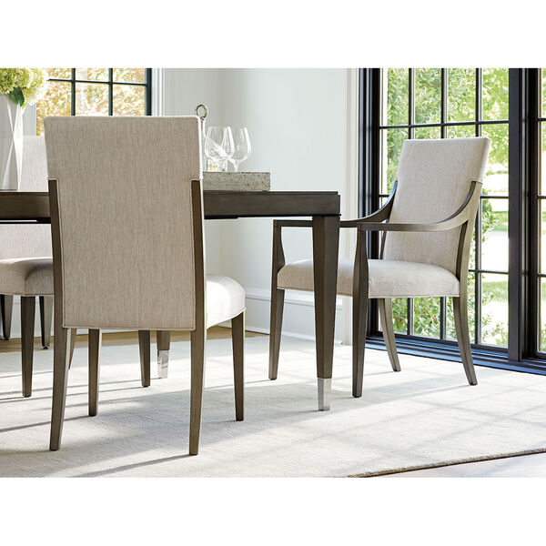 Ariana Beige Saverne Upholstered Dining Arm Chair, image 2