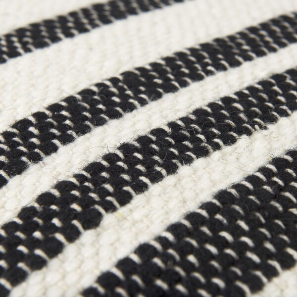 Aanya Black and White Striped Pouf, image 5