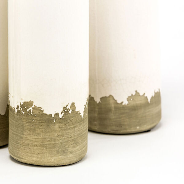 Selby Set of 9 White Ceramic Cylinder Bud Vases, image 2
