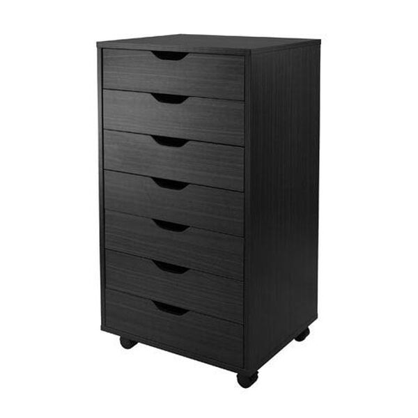 Halifax Cabinet for Closet / Office, Seven Drawers, Black, image 1