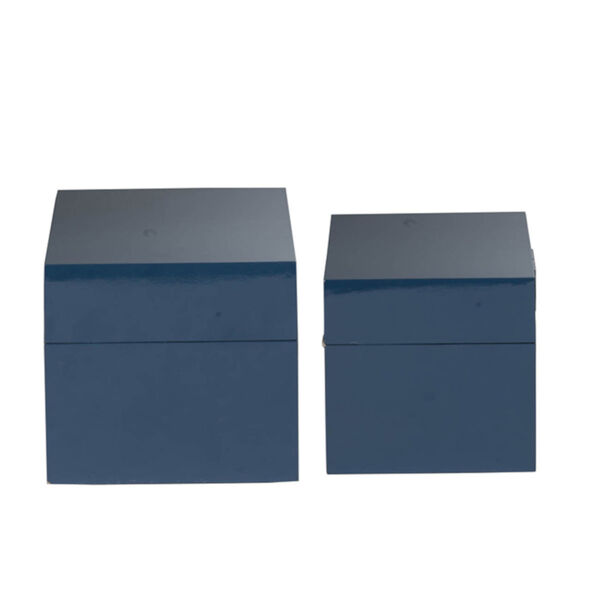 Blue 14-Inch Decorative Box ,Set of 2, image 2