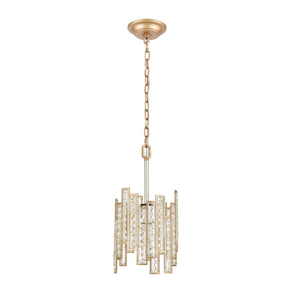 Equilibrium Matte Gold and Polished Nickel One-Light Mini Pendant, image 2