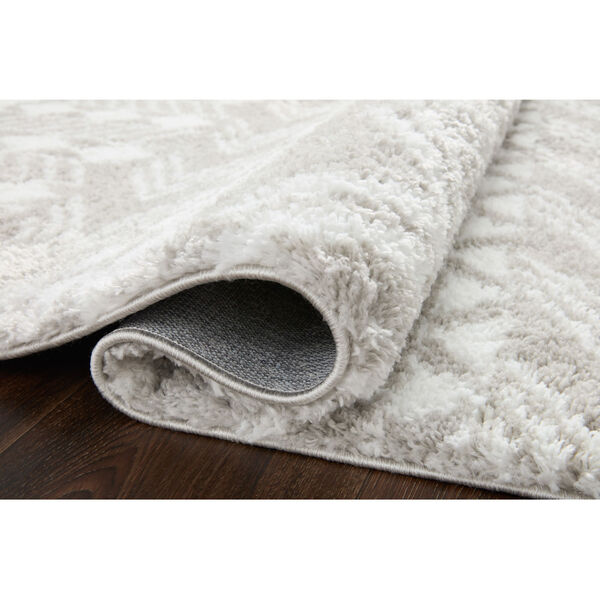 Bliss Shag Grey and White Abstract Area Rug, image 4