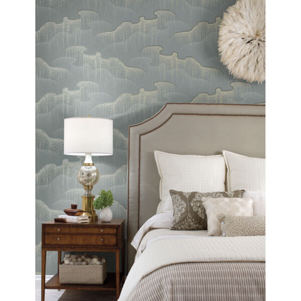 Candice Olson Modern Nature 2nd Edition Gray Moonlight Pearls Wallpaper, image 1