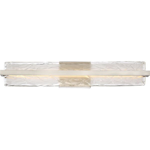 Platinum Collection Glacial Brushed Nickel 30-Inch LED Bath Bar, image 1
