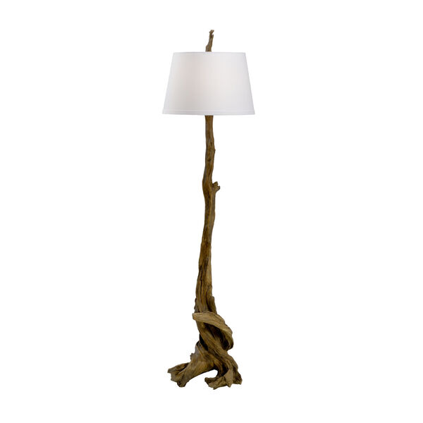 Brown and White One-Light 1 Olmsted Floor Lamp, image 1