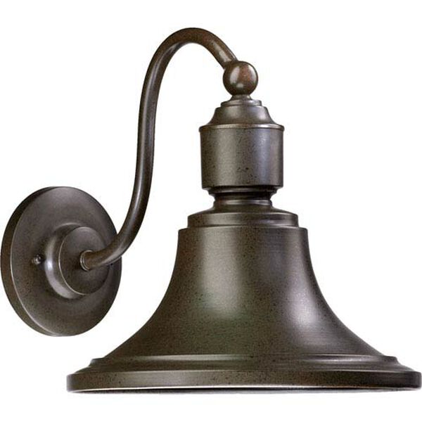 Industrial One-Light Oiled Bronze Outdoor Wall Light, image 1