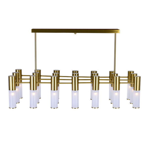Pipes Brass 12-Light LED Chandelier, image 6