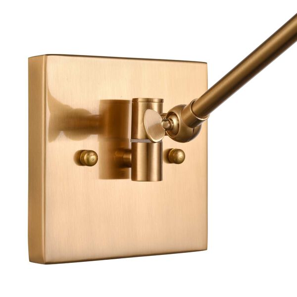 East Point Satin Brass One-Light Swing Arm Sconce, image 6