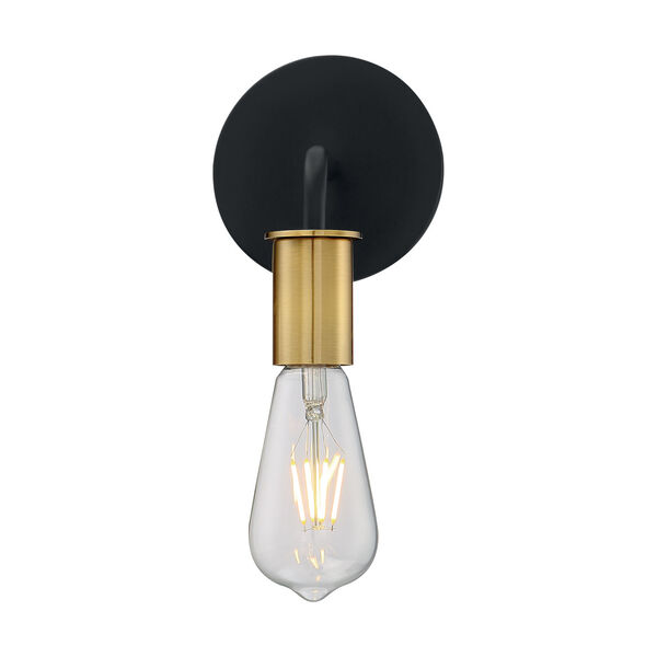 Ryder Black and Brushed Brass One-Light Wall Sconce, image 3