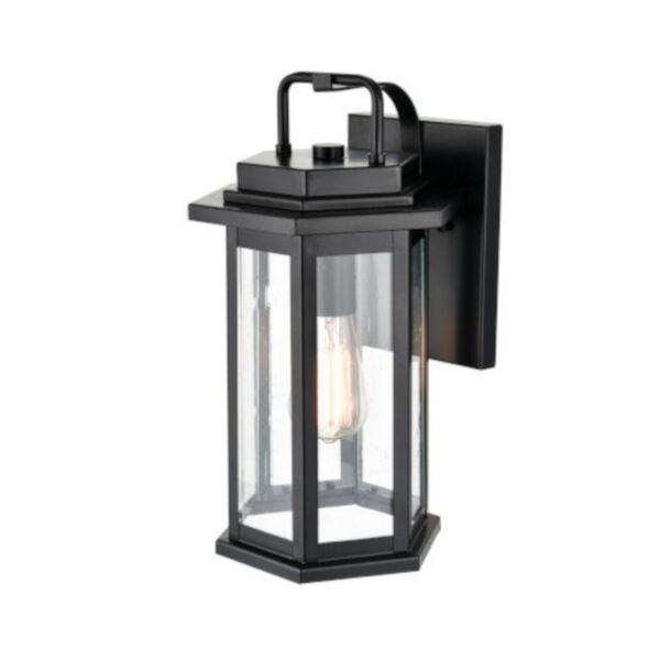 Kate Powder Coat Black Nine-Inch One-Light Outdoor Wall Sconce, image 2