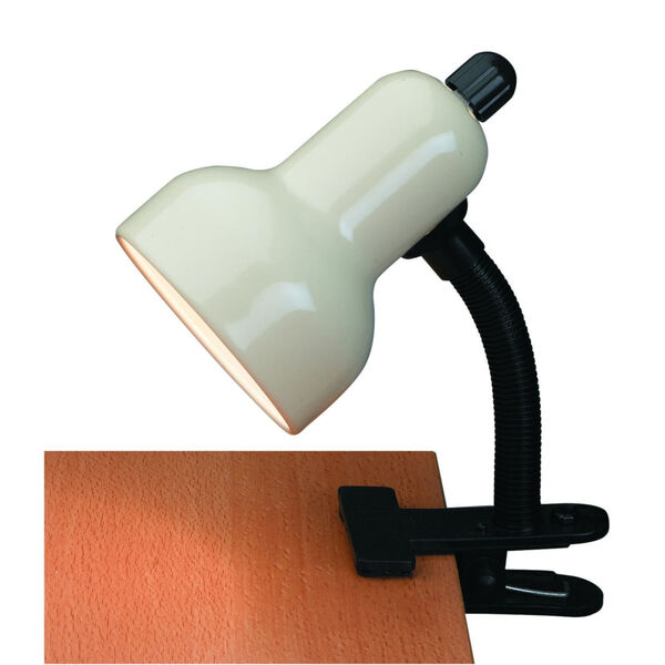 Clip-On Black One-Light Desk Lamp, image 1