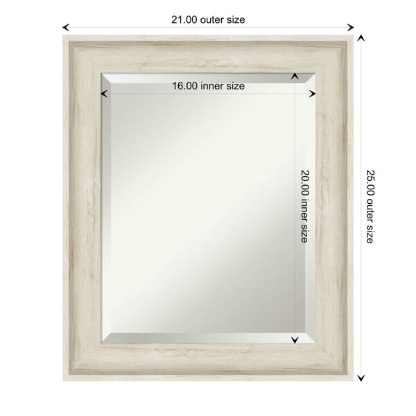 Regal White 21W X 25H-Inch Bathroom Vanity Wall Mirror, image 6
