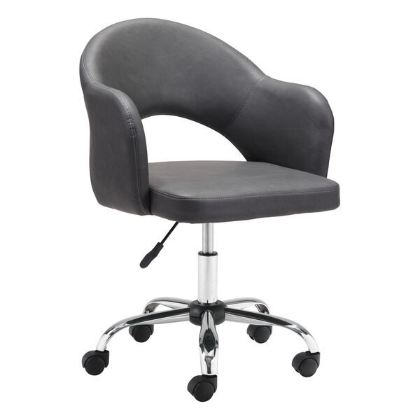 Planner Gray and Silver Office Chair, image 1