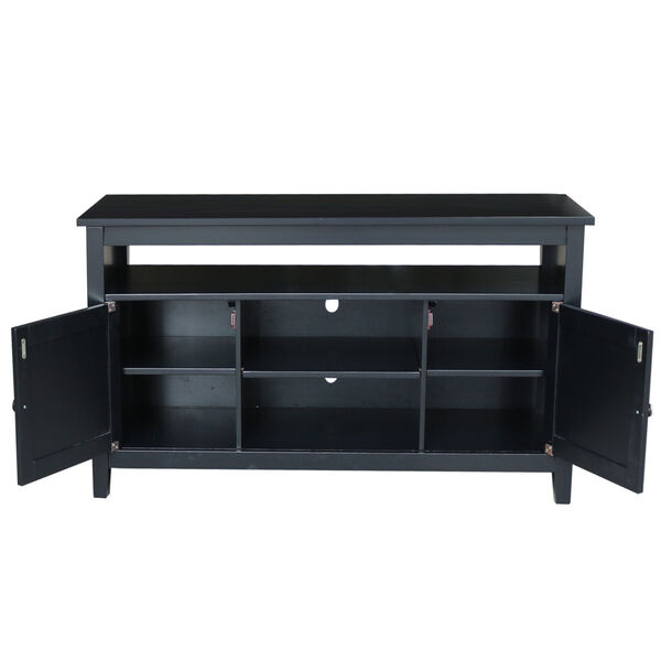 Black 57-Inch TV Stand with Two Door, image 3