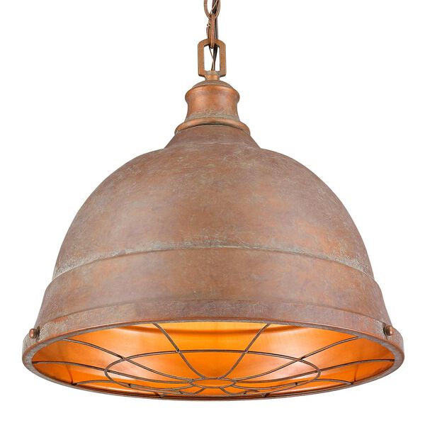 Bartlett Copper Patina Two-Light Cage Pendant, image 2