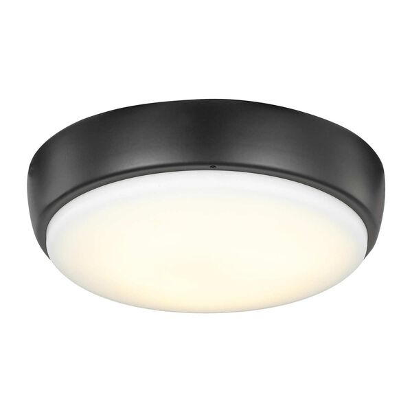 Matte Black Seven-Inch LED Ceiling Fan Light Kit, image 1