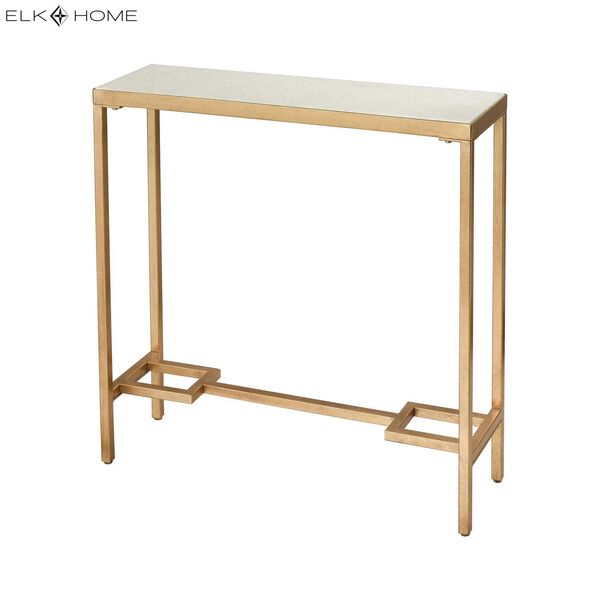 Equus Antique Gold Leaf and White Console Table, image 4