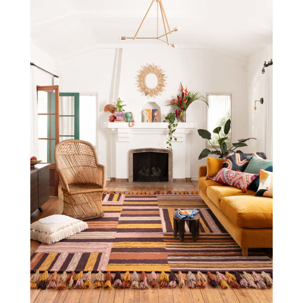 Justina Blakeney Jamila Spice and Bordeaux Rectangle: 2 Ft. 3 In. x 3 Ft. 9 In. Rug, image 2
