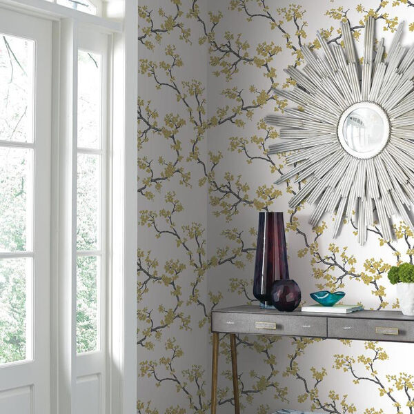 Florence Broadhurst Gold Branches Wallpaper - SAMPLE SWATCH ONLY, image 3