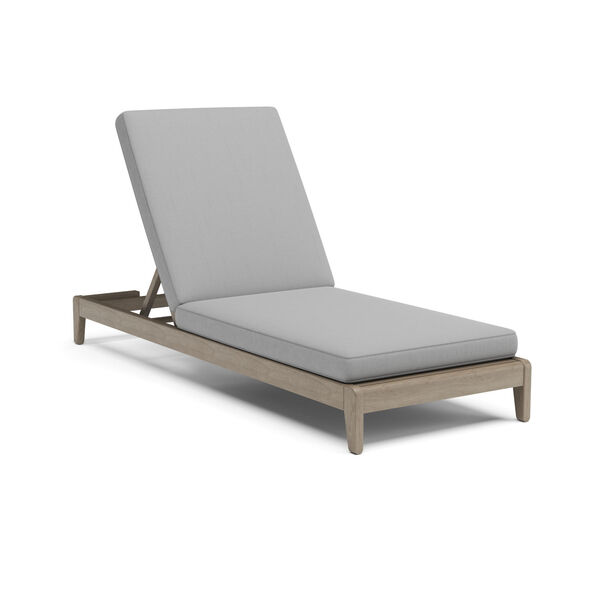 Sustain Rattan and Gray Outdoor Chaise Lounge, image 1