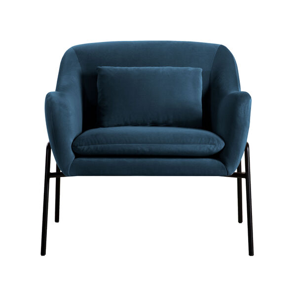 Karen Blue Black Accent Chair, image 2