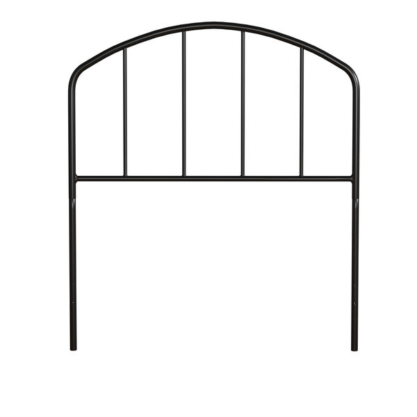 Tolland Black 39-Inch Metal Twin Headboard with Arched Spindle Design, image 1