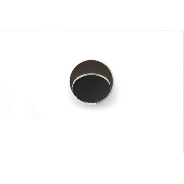 Gravy Chrome Metallic Black LED Plug-In Wall Sconce, image 1