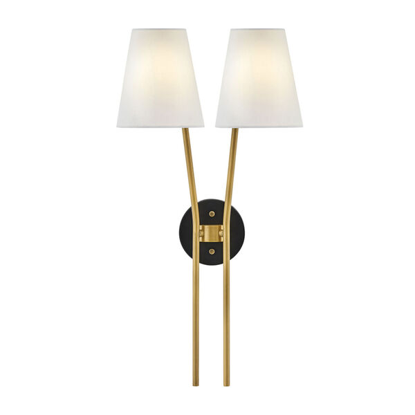 Aston Heritage Brass Two-Light Wall Sconce, image 2