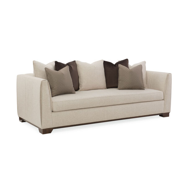 Modern Streamline Beige Sofa, image 1