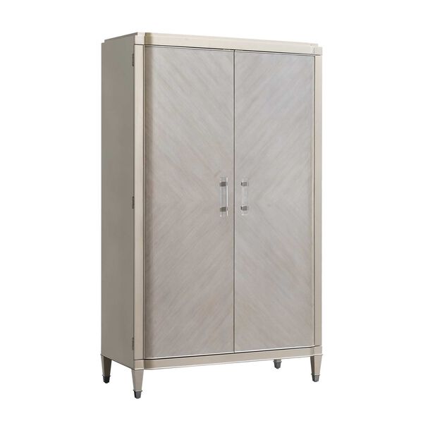 Zoey Silver Storage Armoire Cabinet, image 5