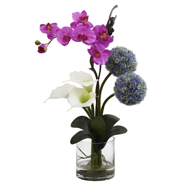Multicolor Calla, Orchid and Ball Flower Arrangement, image 1