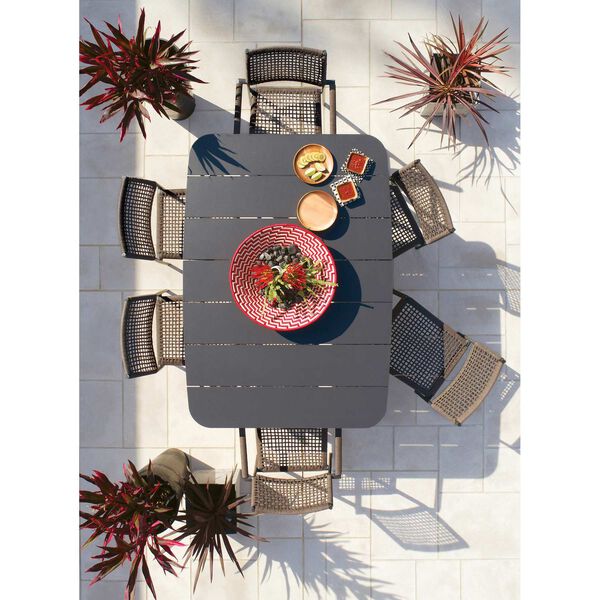 Eiland Powder Coat Carbon Seven-Piece Outdoor Dining Set, image 2