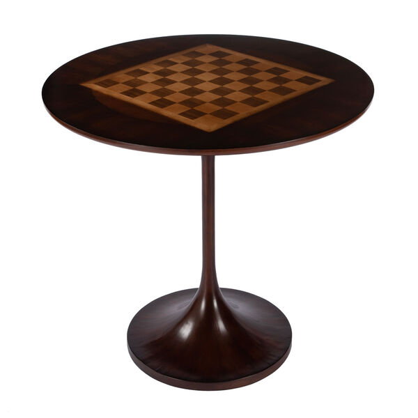 Francis Cherry Round Pedestal Game Table, image 2