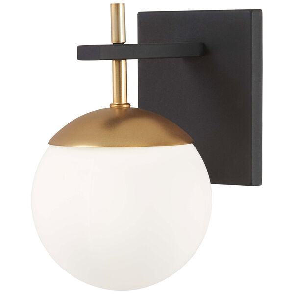 Alluria Weathered Black with Autumn Gold One-Light Bath Sconce, image 1
