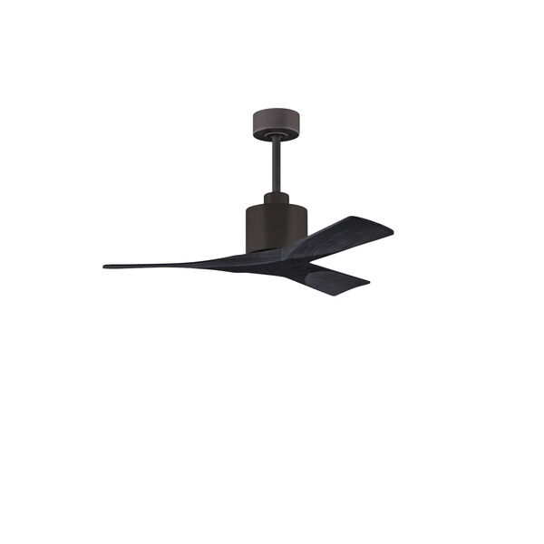 Nan Textured Bronze 42-Inch Ceiling Fan with Matte Black Blades, image 1