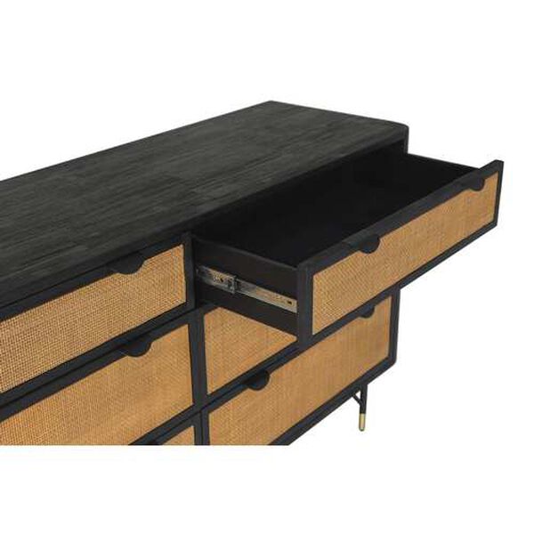 Saratoga Black Six-Drawer Dresser, image 5