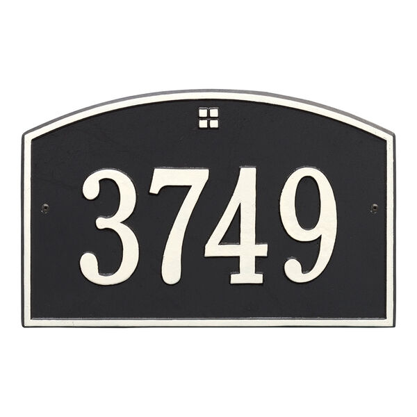 Personalized Cape Charles Wall Address Plaque in Black and White, image 1